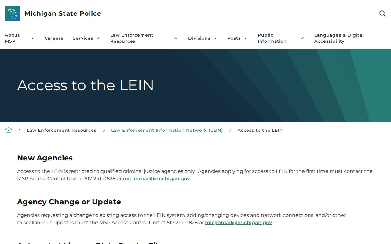 Monroe County warrant records: restricted law-enforcement network access rules