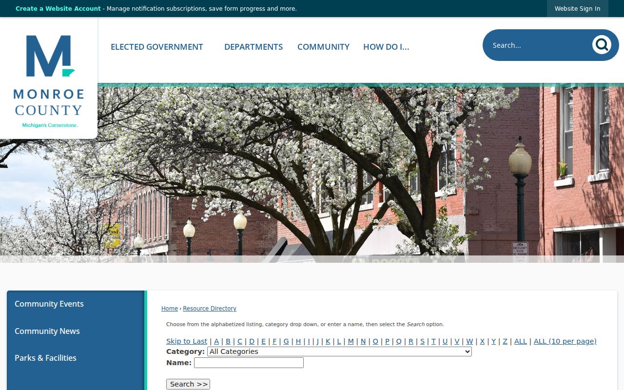 Carleton warrant records: county official directory listing for the village police department